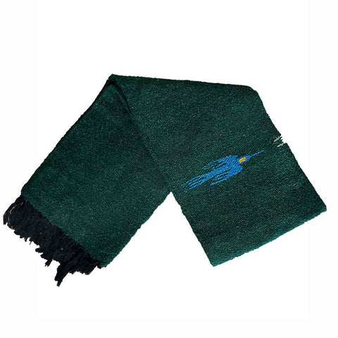 Dark Green Baja Thunderbird Yoga Blanket