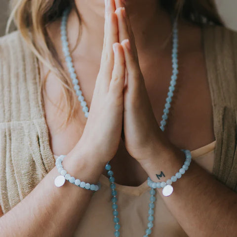 INNER PEACE - Aquamarine & Moonstone Bracelet