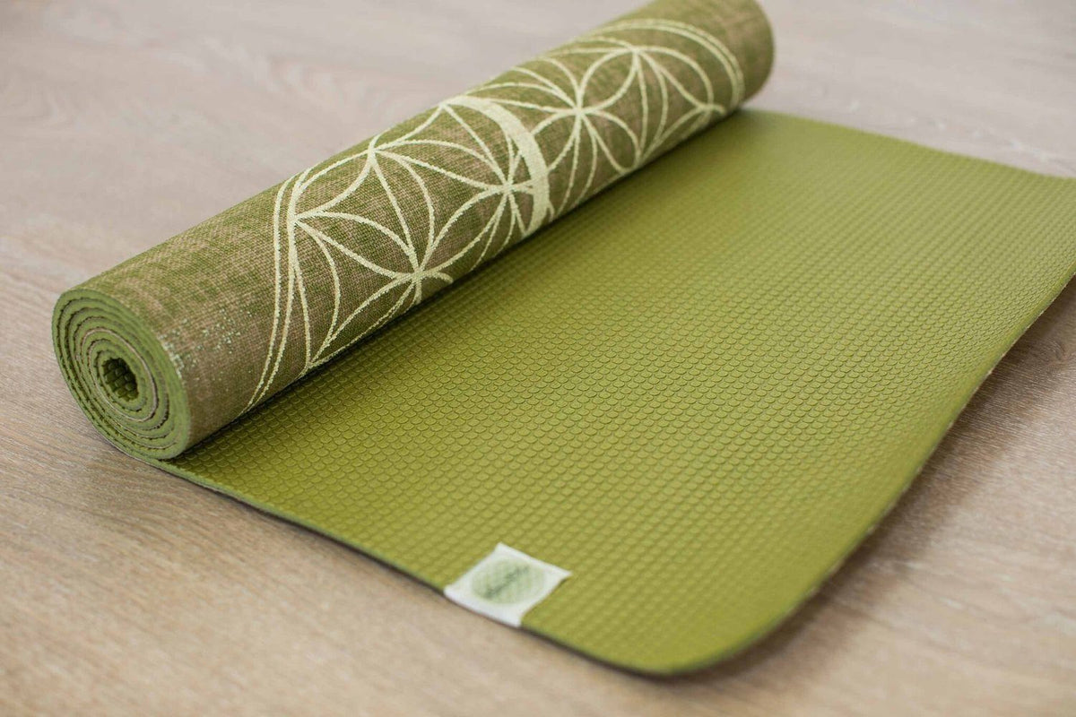 YOGATRIBE Organic Jute 100% Eco Yoga Mat /PISTACHIO – Yogi Spirit